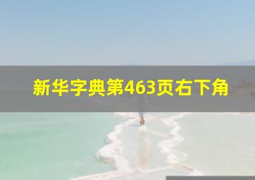 新华字典第463页右下角