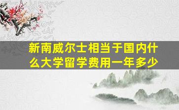 新南威尔士相当于国内什么大学留学费用一年多少