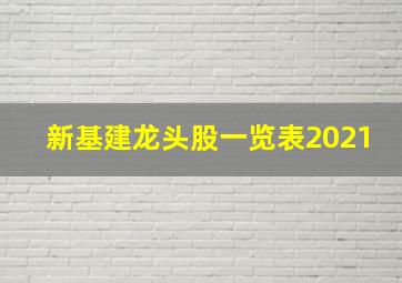 新基建龙头股一览表2021