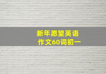 新年愿望英语作文60词初一