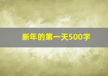 新年的第一天500字