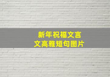 新年祝福文言文高雅短句图片