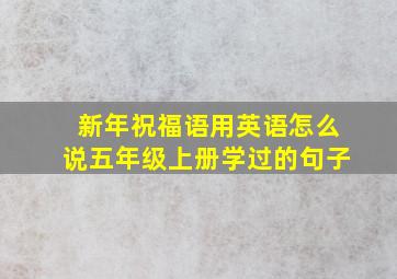 新年祝福语用英语怎么说五年级上册学过的句子