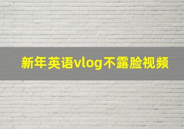 新年英语vlog不露脸视频