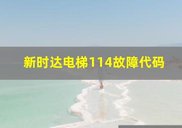 新时达电梯114故障代码