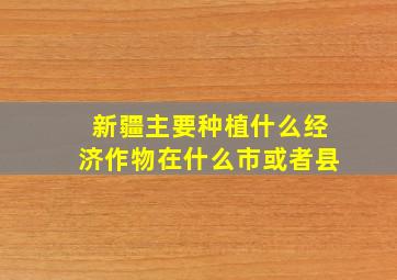 新疆主要种植什么经济作物在什么市或者县