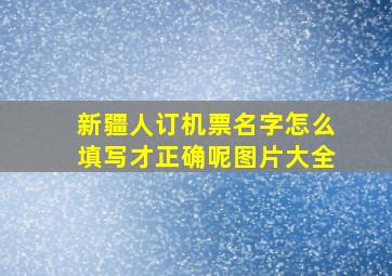 新疆人订机票名字怎么填写才正确呢图片大全