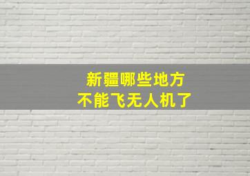 新疆哪些地方不能飞无人机了