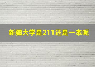 新疆大学是211还是一本呢