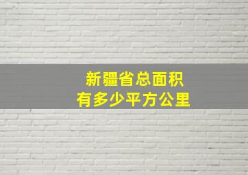 新疆省总面积有多少平方公里