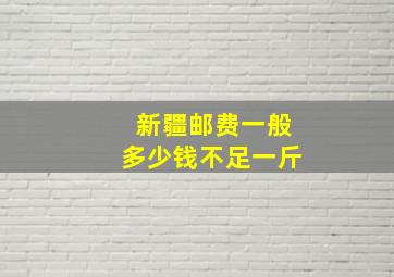 新疆邮费一般多少钱不足一斤