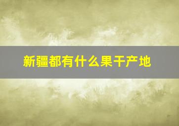 新疆都有什么果干产地