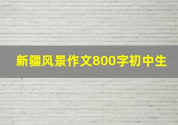 新疆风景作文800字初中生