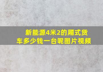 新能源4米2的厢式货车多少钱一台呢图片视频