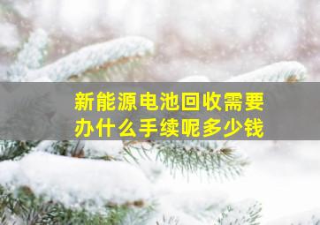 新能源电池回收需要办什么手续呢多少钱