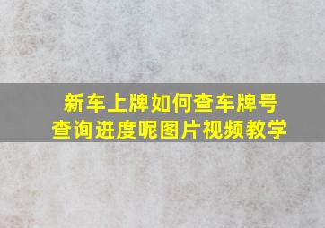 新车上牌如何查车牌号查询进度呢图片视频教学