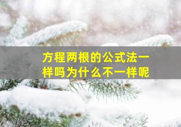 方程两根的公式法一样吗为什么不一样呢