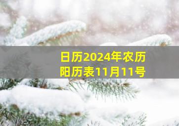 日历2024年农历阳历表11月11号