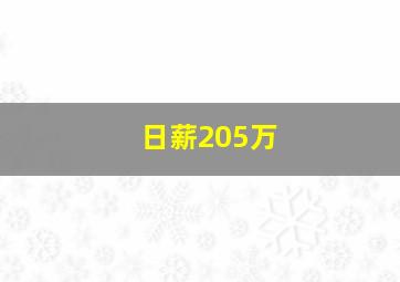 日薪205万