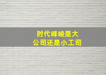 时代峰峻是大公司还是小工司