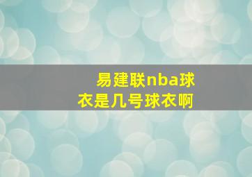 易建联nba球衣是几号球衣啊