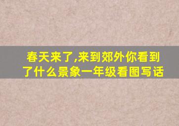 春天来了,来到郊外你看到了什么景象一年级看图写话