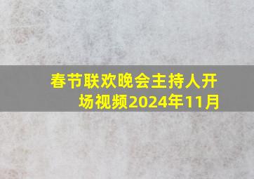 春节联欢晚会主持人开场视频2024年11月