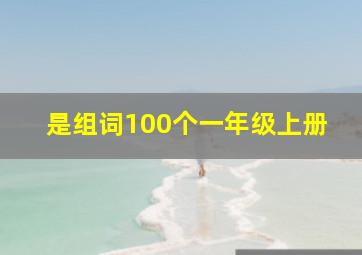 是组词100个一年级上册