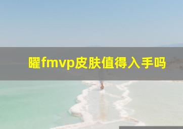 曜fmvp皮肤值得入手吗