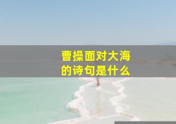 曹操面对大海的诗句是什么