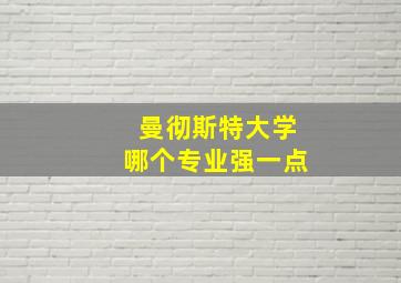 曼彻斯特大学哪个专业强一点