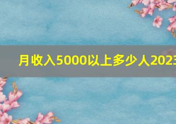 月收入5000以上多少人2023