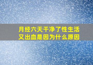 月经六天干净了性生活又出血是因为什么原因