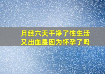 月经六天干净了性生活又出血是因为怀孕了吗