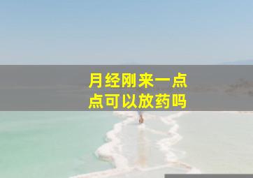 月经刚来一点点可以放药吗