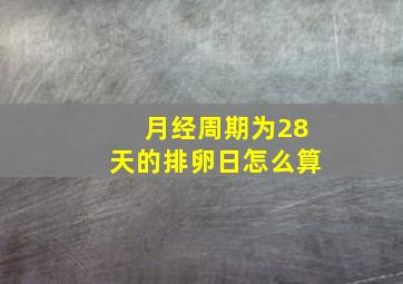 月经周期为28天的排卵日怎么算