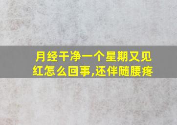 月经干净一个星期又见红怎么回事,还伴随腰疼