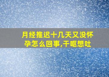 月经推迟十几天又没怀孕怎么回事,干呕想吐