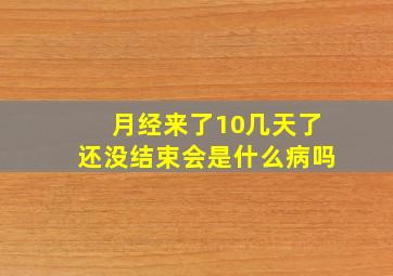 月经来了10几天了还没结束会是什么病吗