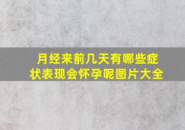 月经来前几天有哪些症状表现会怀孕呢图片大全