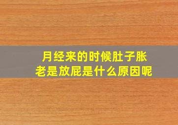 月经来的时候肚子胀老是放屁是什么原因呢