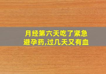 月经第六天吃了紧急避孕药,过几天又有血