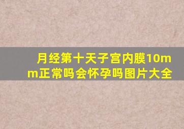 月经第十天子宫内膜10mm正常吗会怀孕吗图片大全