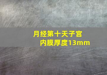 月经第十天子宫内膜厚度13mm