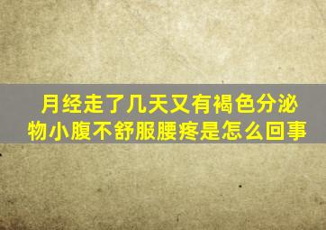 月经走了几天又有褐色分泌物小腹不舒服腰疼是怎么回事