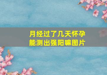 月经过了几天怀孕能测出强阳嘛图片