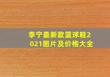 李宁最新款篮球鞋2021图片及价格大全