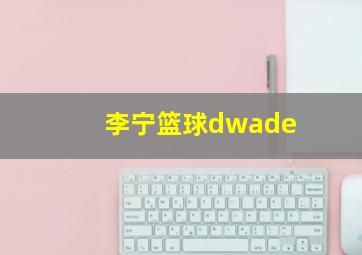 李宁篮球dwade