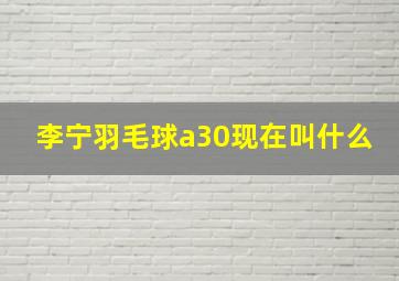 李宁羽毛球a30现在叫什么