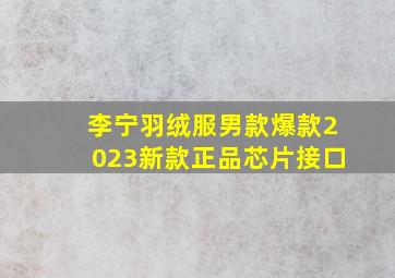 李宁羽绒服男款爆款2023新款正品芯片接口